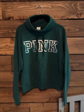 VS Pink cowl neck sweater in green